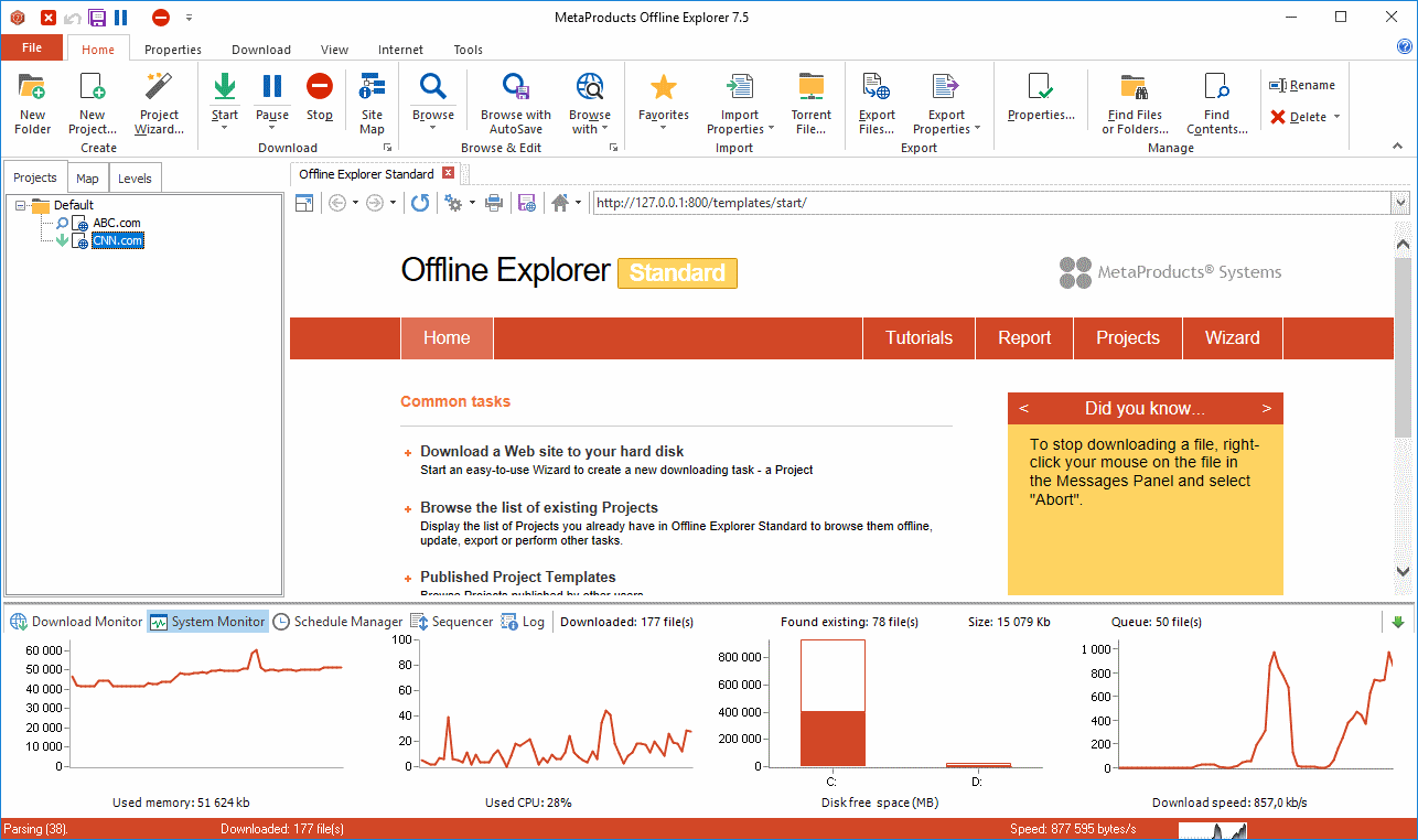 Click to view Offline Explorer 6.3 screenshot