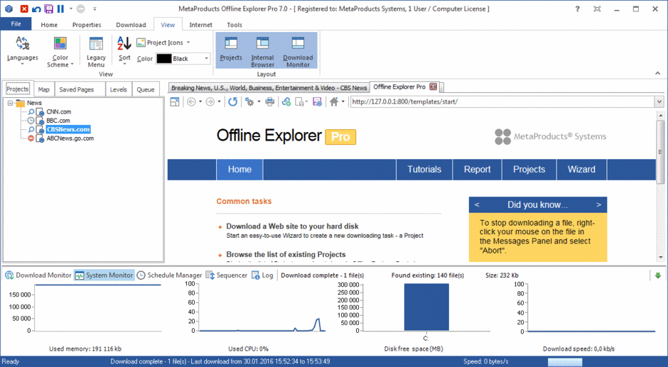 MetaProducts Offline Explorer Enterprise 8.5.0.4972 for windows instal free