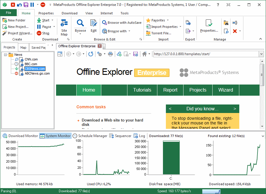 MetaProducts Offline Explorer Enterprise 8.5.0.4972 download the last version for windows